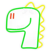Lampă LED Forever Light Neon PLEXI JURASSIC BABY DINO Green