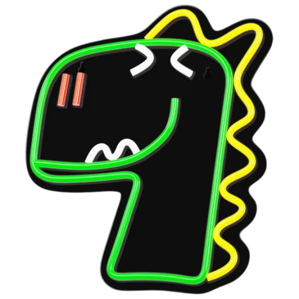 Lampă LED Forever Light Neon PLEXI JURASSIC BABY DINO Green photo 3