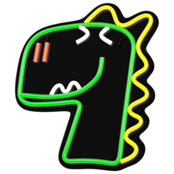 Lampă LED Forever Light Neon PLEXI JURASSIC BABY DINO Green photo 3
