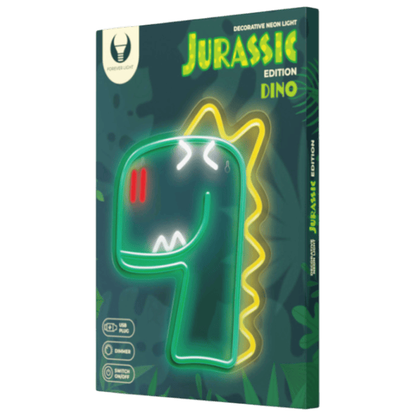 Lampă LED Forever Light Neon PLEXI JURASSIC BABY DINO Green photo 4