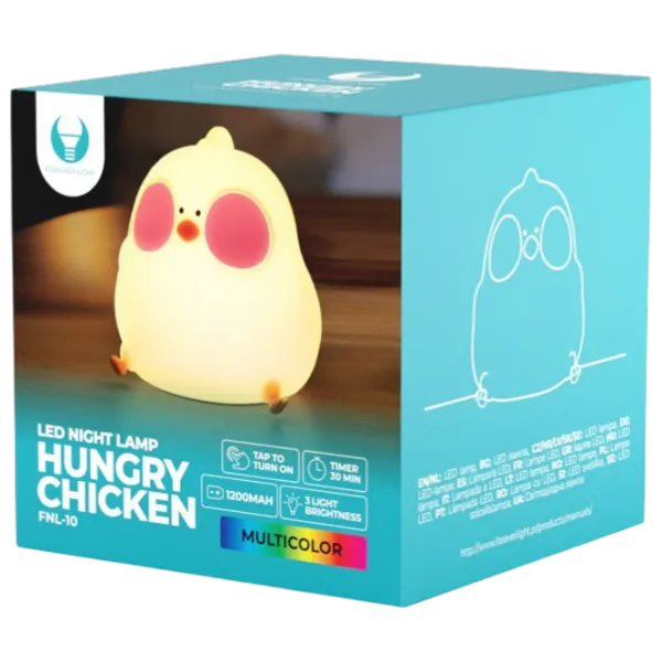 Lampă de noapte Forever Light FNL-10 HUNGRY CHICKEN White photo 8