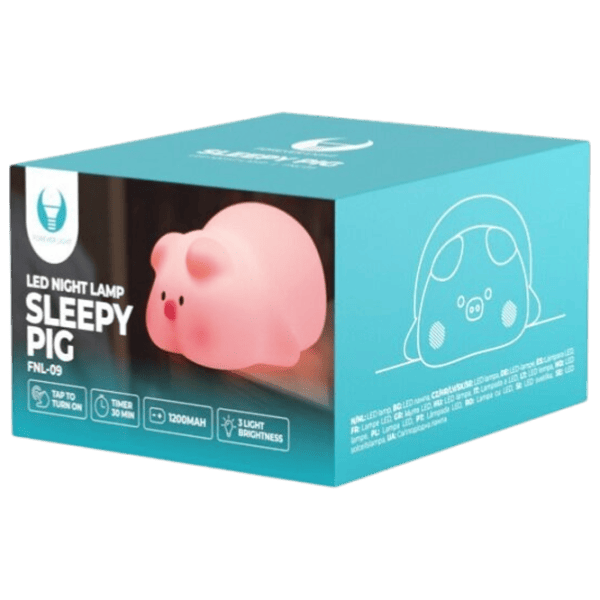 Lampă de noapte Forever Light FNL-09 SLEEPY PIG Pink photo 5