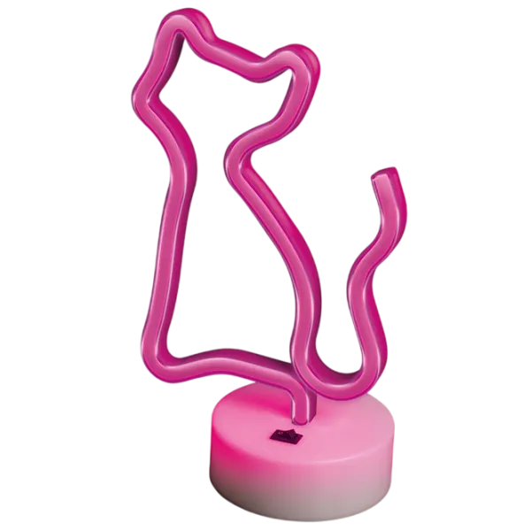 Lampă LED Forever Light FSNE02 CAT Pink photo 1