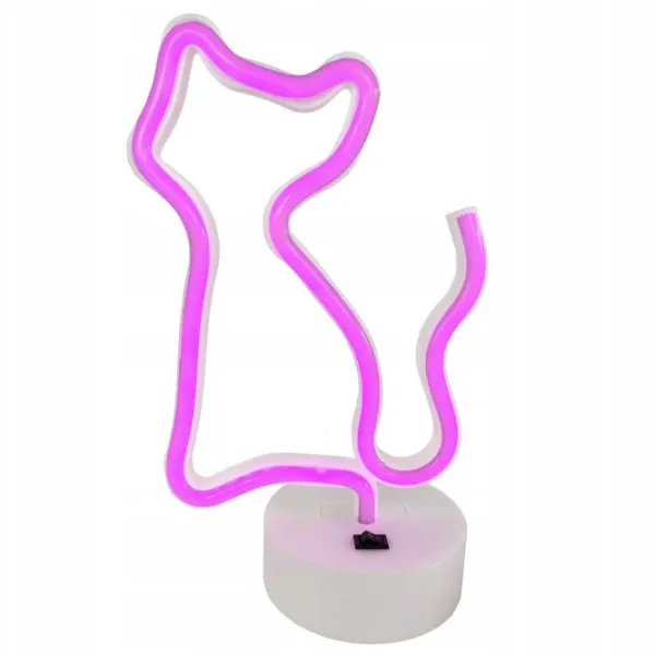 Lampă LED Forever Light FSNE02 CAT Pink photo 2
