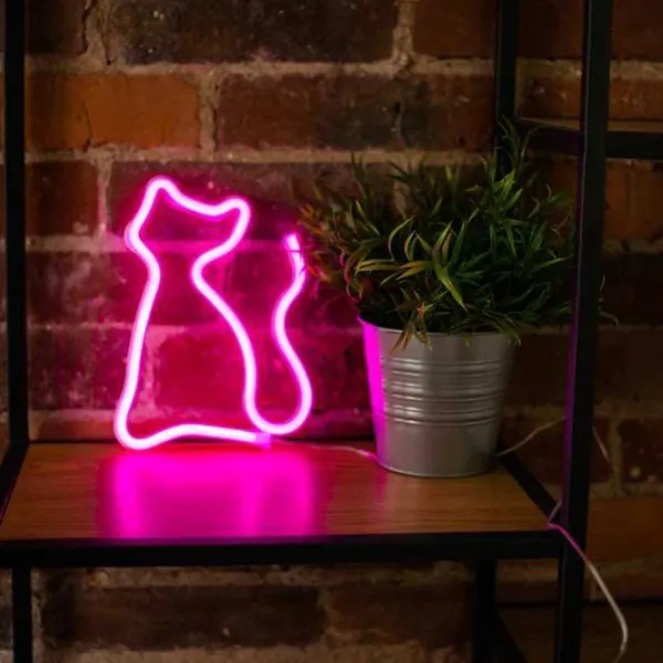 Lampă LED Forever Light FSNE02 CAT Pink photo 3