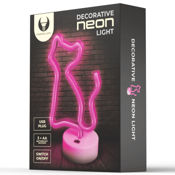 Lampă LED Forever Light FSNE02 CAT Pink photo 4