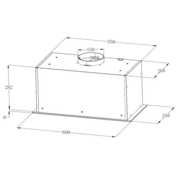 Hotă Backer HIPER60 1200 BL Încorporabilă/ Black/ Gray photo 2