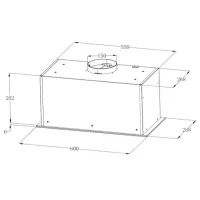 Hotă Backer HIPER60 1200 BL Încorporabilă/ Black/ Gray photo 2