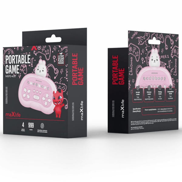 Jucărie interactivă Maxlife Portable Game Rabbit MXPS-400 3+ / White Pink photo 2