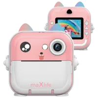 Фотоаппарат Maxlife Instant Cat MXPC-100 3+ / White Розовый