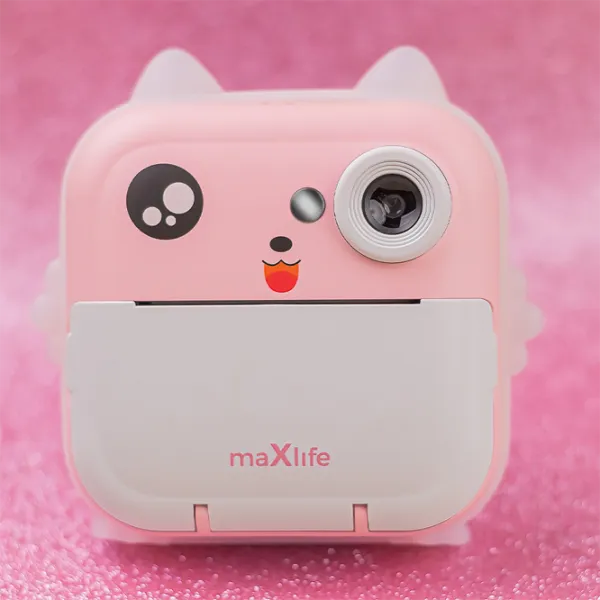 Фотоаппарат Maxlife Instant Cat MXPC-100 3+ / White Розовый photo 2