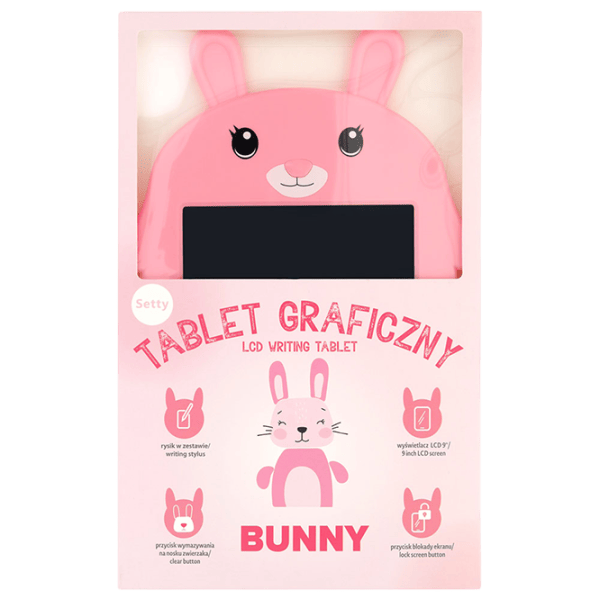 Графический планшет Setty Writting Board Rabbit D336 3+ / White Розовый photo 1