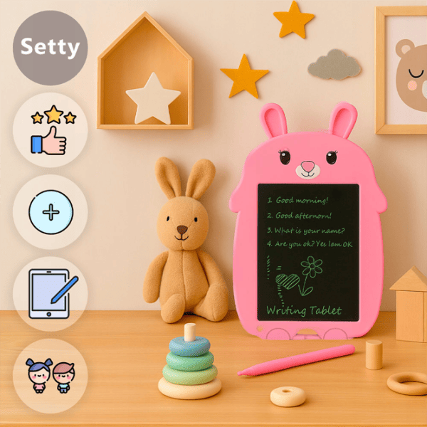 Графический планшет Setty Writting Board Rabbit D336 3+ / White Розовый photo 3