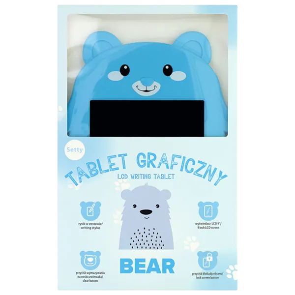Графический планшет Setty Writting Board Bear D336 3+ / White Синий photo 1