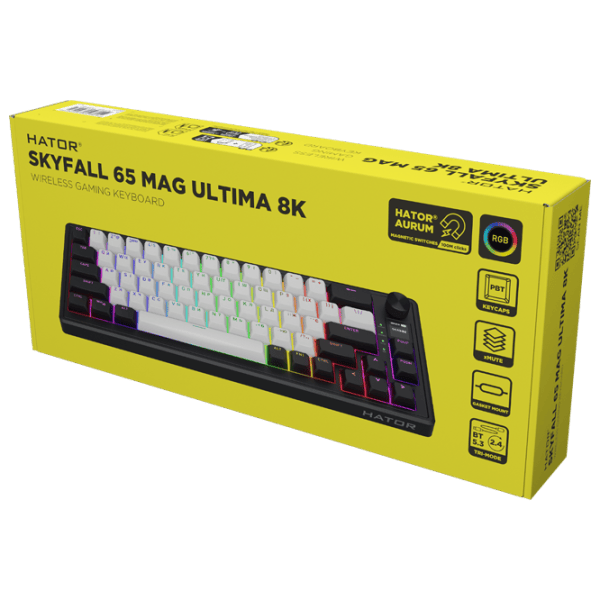 Tastatură Hator Skyfall 65 MAG ULTIMA 8K Fără fir / White photo 6