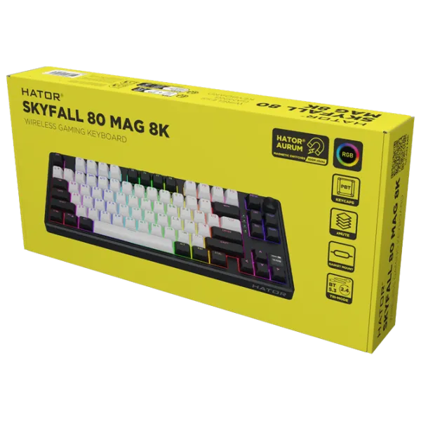 Tastatură Hator Skyfall 80 MAG ULTIMA 8K Fără fir / White photo 6