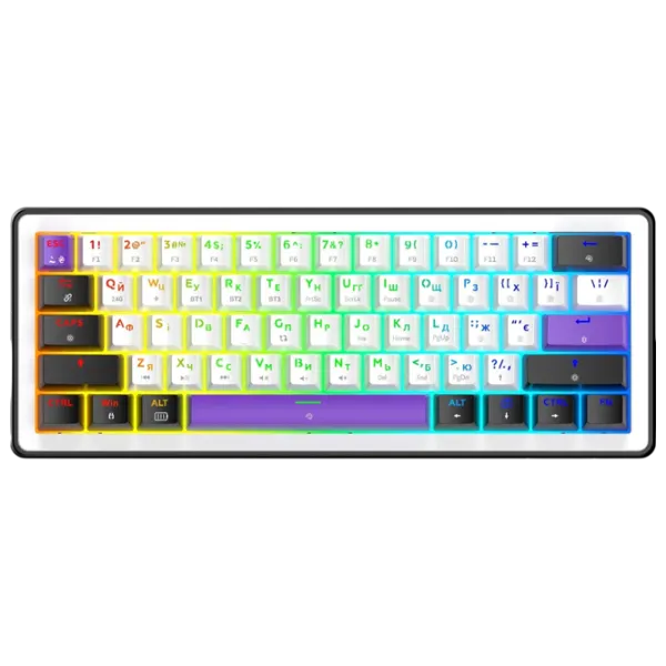 Tastatură Hator Wireless Hellyberry HK60 Fără fir / White photo 1