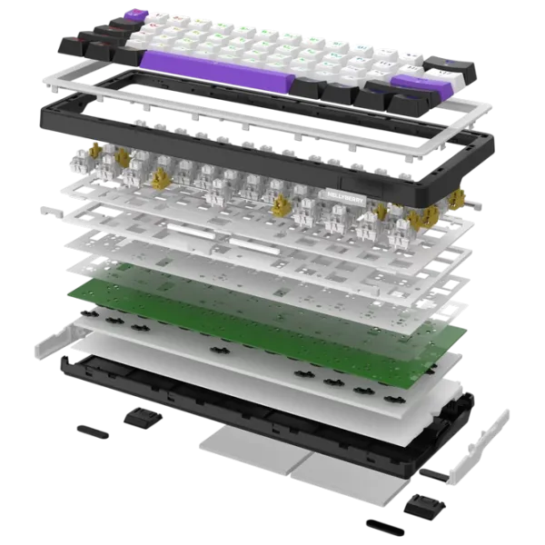 Tastatură Hator Wireless Hellyberry HK60 Fără fir / White photo 6