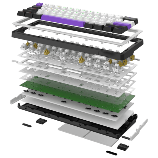 Tastatură Hator Wireless Hellyberry HK60 Fără fir / White photo 6