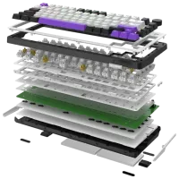 Tastatură Hator Wireless Hellyberry HK75 Fără fir / White photo 8