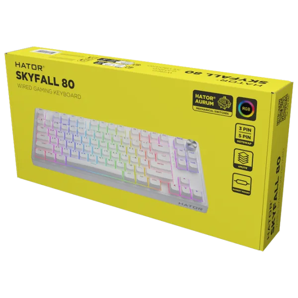 Tastatură Hator Skyfall 80 Cu fir / White photo 6