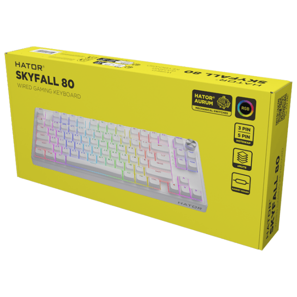 Tastatură Hator Skyfall 80 Cu fir / White photo 6