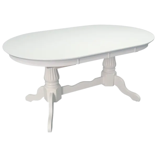 Set masă și scaune Evelin HV-33V + 12 Wenyi Ovală / MDF / White photo 5
