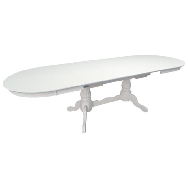 Set masă și scaune Evelin HV-33V + 12 Gloria Ovală / MDF / White photo 4