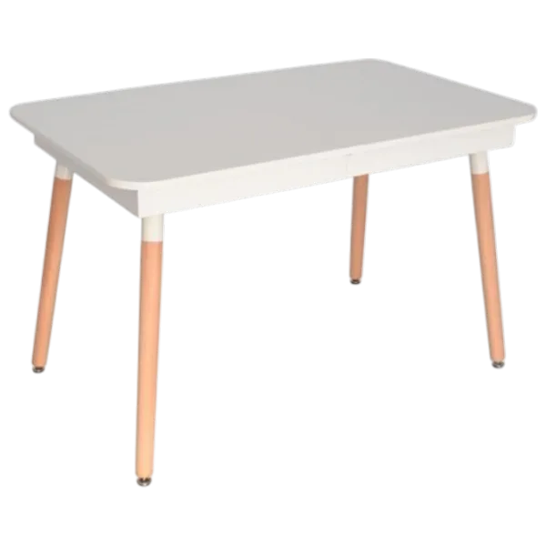 Set masă și scaune Evelin HV-27V + 4 YTC 080Wo Dreptunghiulară / MDF / White photo 5