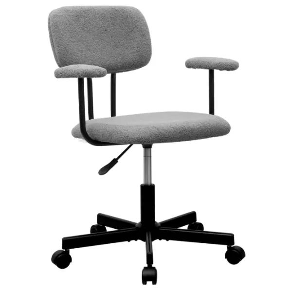 Fotoliu de birou DecoPrim Eris Placaj / Light Gray Black photo 1