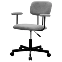 Fotoliu de birou DecoPrim Eris Placaj / Light Gray Black photo 2