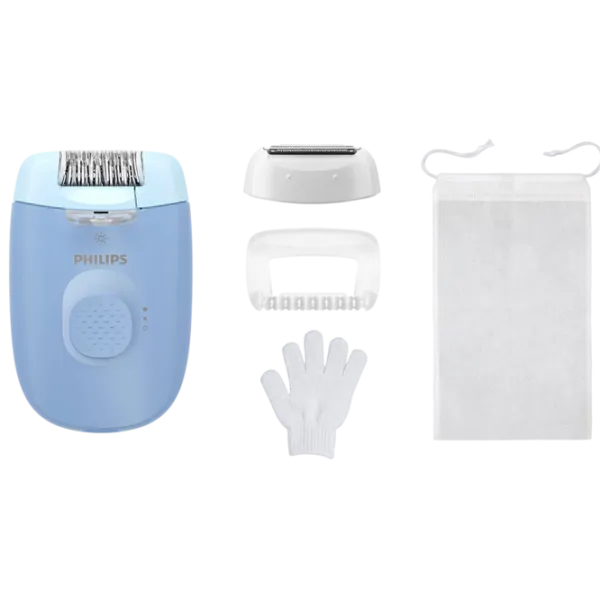 Epilator Philips BRE247/00 Uscată / Light blue Blue photo 1