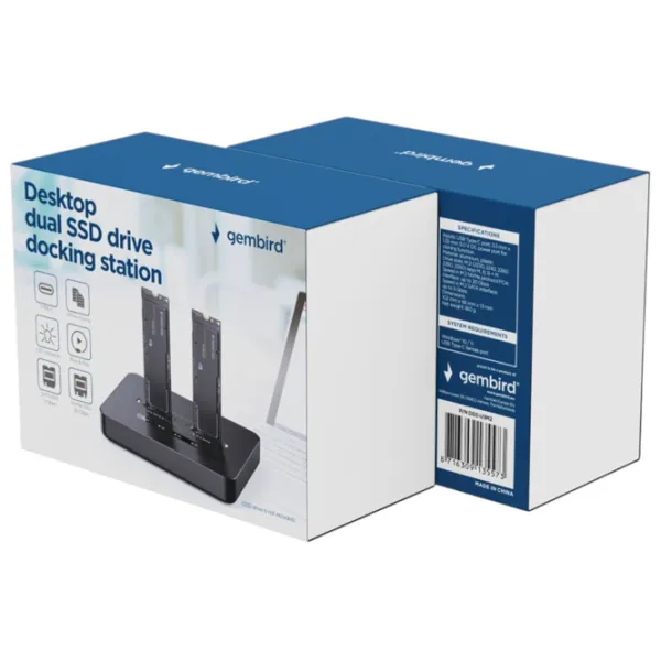 Док-станция Gembird SATA & NVME USB Type-C / Черный photo 5