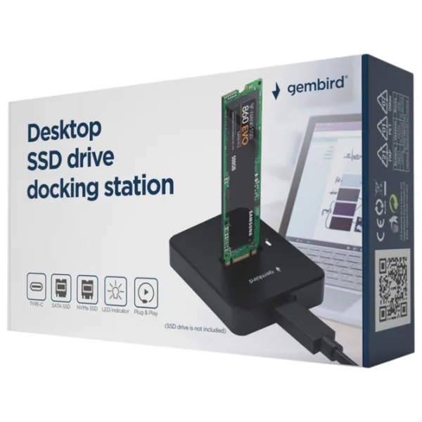 Док-станция Gembird DD-U3M2 USB Type-C / Черный photo 3