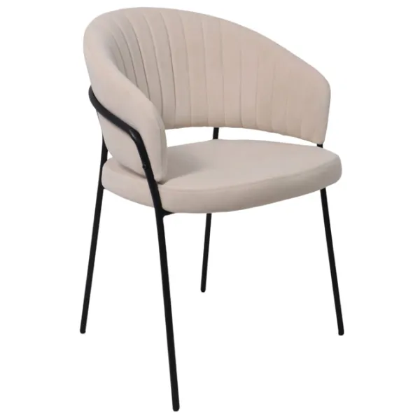 Scaun de bucătărie Viconi Laguna Catifea/ Beige Black photo 1