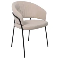 Scaun de bucătărie Viconi Laguna Catifea/ Beige Black