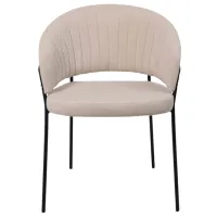 Scaun de bucătărie Viconi Laguna Catifea/ Beige Black photo 2