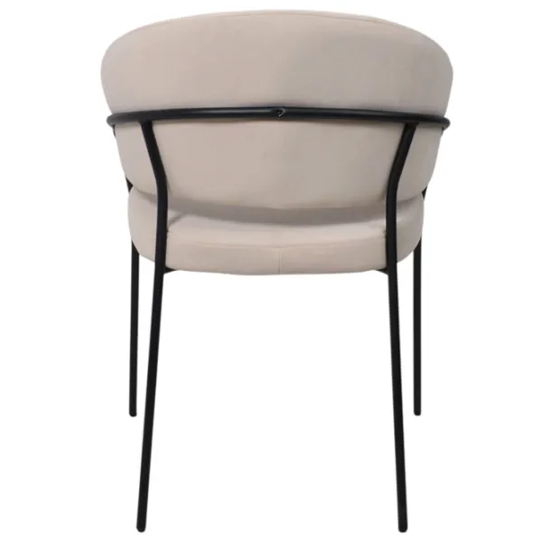 Scaun de bucătărie Viconi Laguna Catifea/ Beige Black photo 4