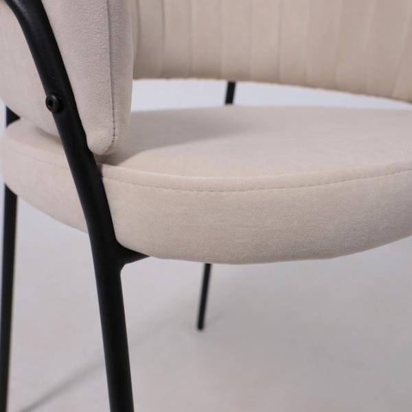 Scaun de bucătărie Viconi Laguna Catifea/ Beige Black photo 8