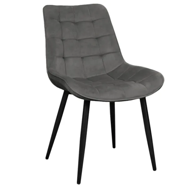 Scaun de bucătărie Viconi Milano Catifea/ Dark Gray Black photo 1