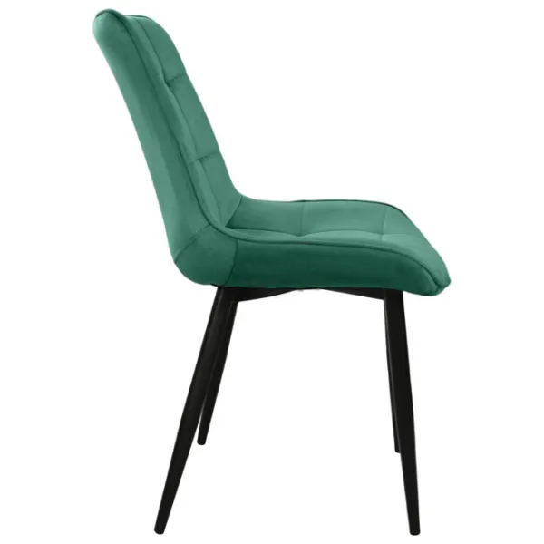 Scaun de bucătărie Viconi Milano Catifea/ Green Black photo 3