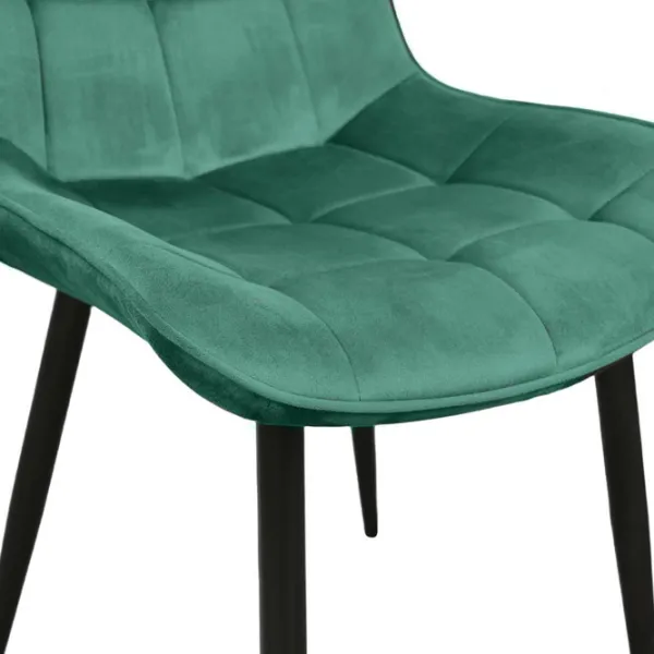 Scaun de bucătărie Viconi Milano Catifea/ Green Black photo 5