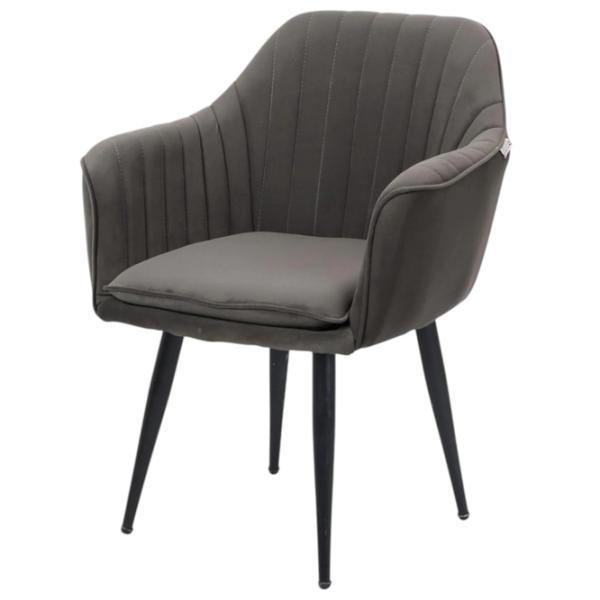 Scaun de bucătărie Viconi Linea Catifea/ Gray Black photo 1