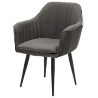 Scaun de bucătărie Viconi Linea Catifea/ Gray Black