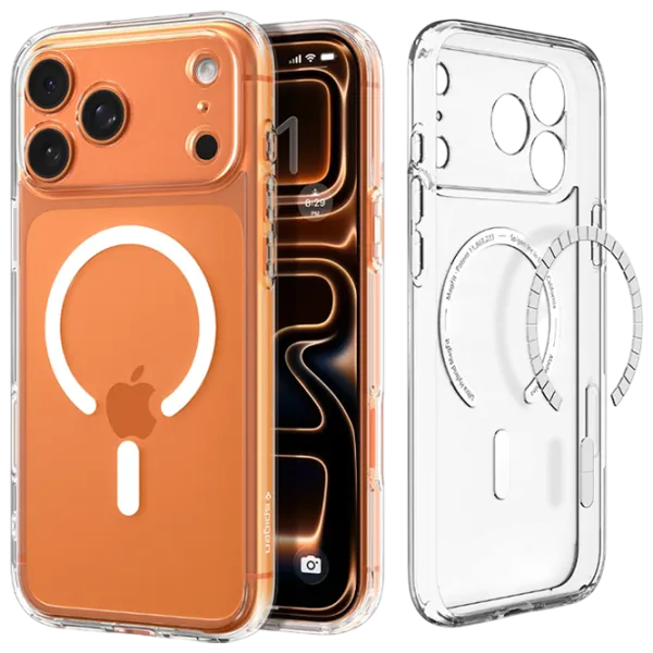 Чехол для смартфона Apple iPhone 17 Pro Spigen / MagSafe Back / ТПУ / Прозрачный Глянцевый белый photo 2