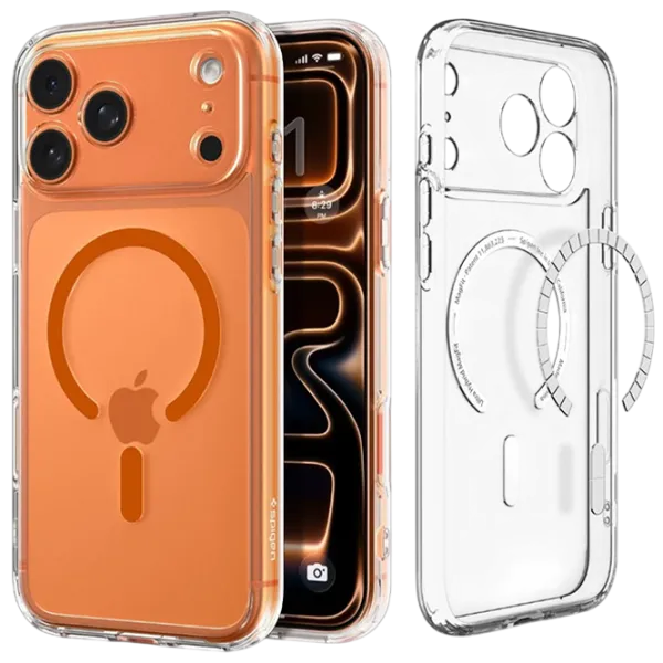 Чехол для смартфона Apple iPhone 17 Pro Spigen / MagSafe Back / ТПУ / Оранжевый Прозрачный photo 4