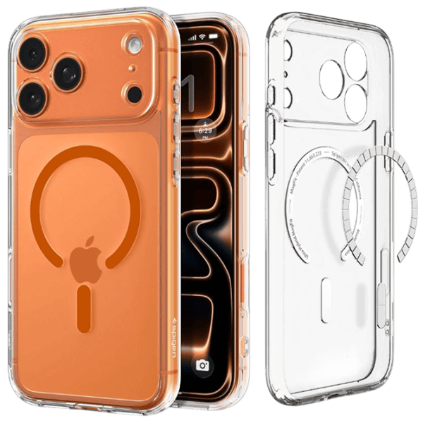 Чехол для смартфона Apple iPhone 17 Pro Spigen / MagSafe Back / ТПУ / Оранжевый Прозрачный photo 4