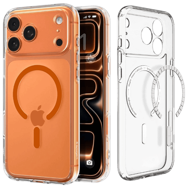 Чехол для смартфона Apple iPhone 17 Pro Max Spigen / MagSafe Back / ТПУ / Прозрачный Глянцевый белый photo 4