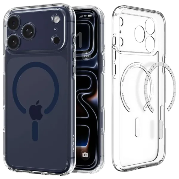 Чехол для смартфона Apple iPhone 17 Pro Max Spigen / MagSafe Back / ТПУ / Синий Прозрачный photo 2