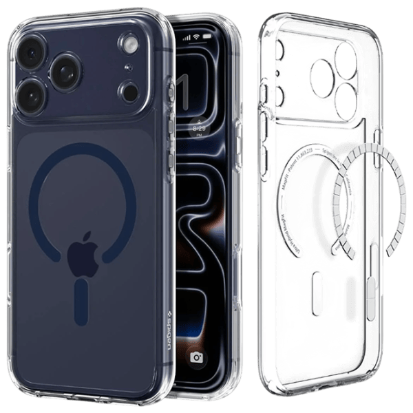 Чехол для смартфона Apple iPhone 17 Pro Max Spigen / MagSafe Back / ТПУ / Синий Прозрачный photo 2